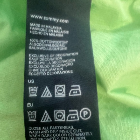 Tommy Hilfiger Men’s Green Long Sleeve Button Down Shirt - Picture 7 of 7